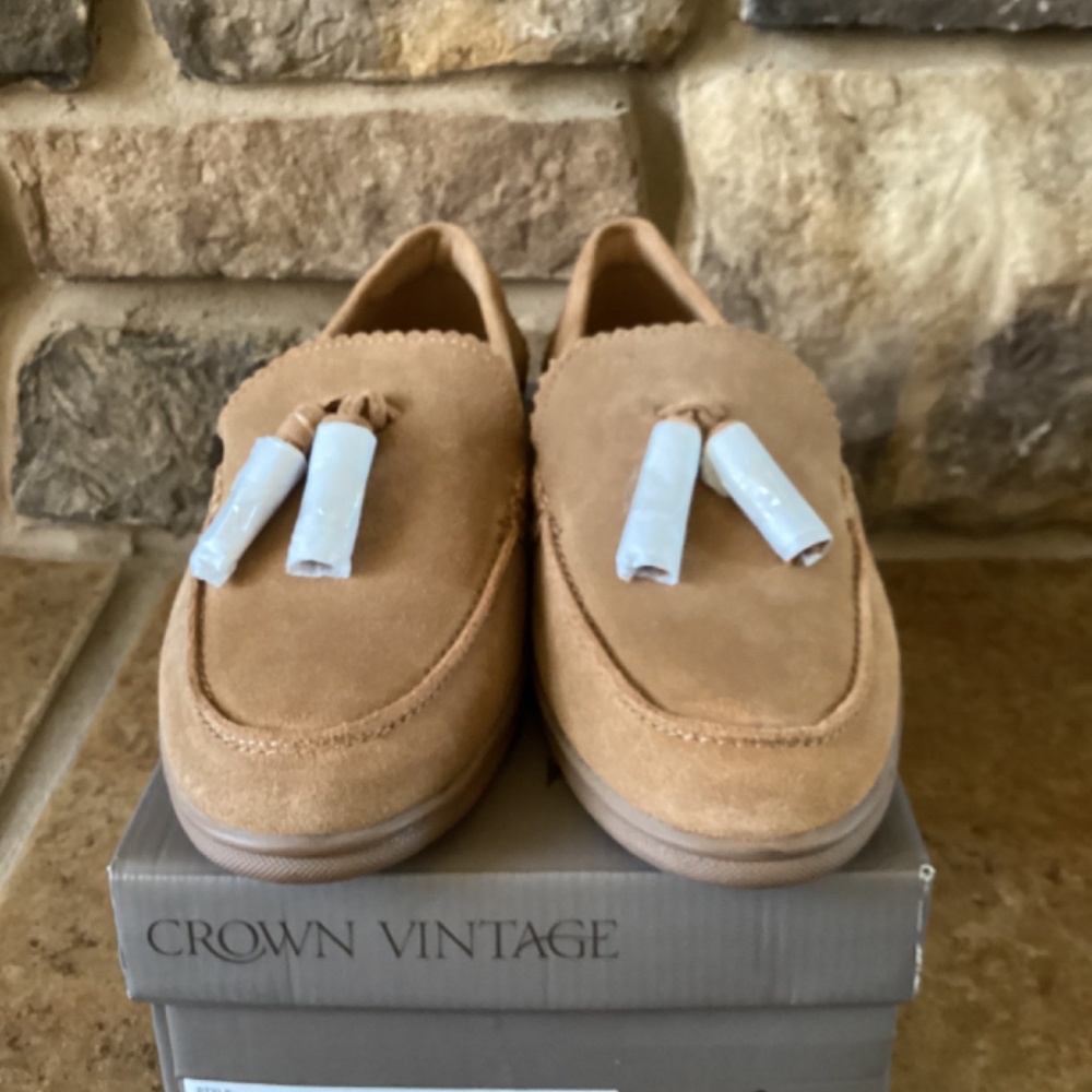 Crown Vintage Women's Loafer Shoe Size 8 Cow Suede CV-Madina Graham Crust NIB - Picture 4 of 11